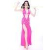 Professional Noble Spandex Pink Belly Dance Performance Costumes , Belly Dance Clothes
