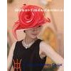 Summer Customized Womens Straw Hat With Big Organza Flower Fascinators
