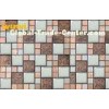 Water Proof Small Glass Chip Stainless Steel Mosaic Tile For Interior Decoration