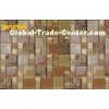 Restaurant Metal And Glass Chip Mosaic Floor Tile With Flowers 300  300mm