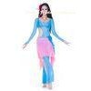 Mixed Color Tulle Belly Dance Practice Costumes / Wear For Girl , Sleeve Length 55cm
