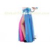Two Layer Slit Blue And Red Belly Dance Skirt Length 92 cm / 36 inch
