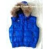 Blue Duck Feather Down Jackets Kids Down Jacket Vest With Rabbit Fur