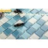 Corrosion Resistant White And Blue Bathroom Mosaic Tiles With Unique Design