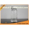 4oz Flint French Small Glass Bottles with Lids , Square Glass Containers for Milk or Juice