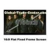 Black Quick Assembly 110" Custom Projection Screen For Business