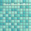 HV 25x25mm Glazed Green Ceramic Mosaic Tiles For Bathrooms Wall / Floor