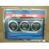 Triple Gauge Kit, oil press/water temp/ammeter, 52mm