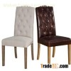 Fabric Leather High Back Dining Chairs