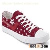 Classic Wine Red Women''s Low Top Flat Walk Shoes