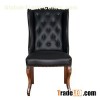 Contemporary Black Leather Dining Chairs