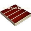 Red Wooden Grooved Acoustic Panel For Hospitals , Low Formaldehyde