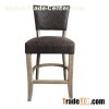 Fabric Leather Seat Ladder Back Counter Stool