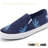 Preppy Chic Women''s Slip-on Palm Leaf BreathableTrainer Shoes