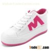 Pink M Women''s Fashion Punk Canvas Lace Up Walking Shoes