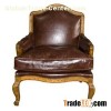 Home Furnishing Traditional Studded Leather Occasional Chairs