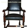 Traditional Style Fauteuil High Back Dining Chairs With Armrest