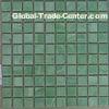 Pure Green Ceramic Mosaic Wall Tile, Ice Jade Look Glass Mosaic Tiles