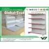 Custom white gondola shelving , display shelves for retail stores 2 - 8layers