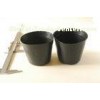 Plastic Plant Pots LOW , Round HDPE tree seedling pots