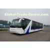 White / Red / Yellow Airport Passenger Bus , 4 Stroke Diesel Engine Bus