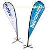 Mini Advertisement Flying Banner Display , Teadrop Feather Flag Stand