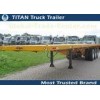3 Axle 20foot 40foot flatbed trailer with 12 pcs container twist , flatbed truck trailers