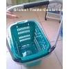Multi - Functional 4 Wheel Shopping Trolley Plastic Mesh Supermarket Cart