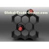Black Beverage Metal Display Stands With 10 Bottle , Aluminum