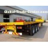 China manufacturer Tri-axle High Bed Semi-Trailer Truck Trailer flatbed trailer