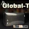 Kabourni high-quality palm clutch new style double zipper carbon fiber TPU man wallet