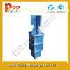 Blue Biscuit Foldable Cardboard Display Stands For Supermarket