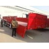 Steel Material Red Color Side Wall semi flatbed trailers with Six big chamber