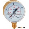63mm Oxygen Pressure Gauge In Snap On Plastic Window