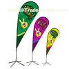 Green Outdoor Event Flying Banners With Cross Feet , Decorative Flags