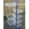 5 Tier Wire Slipper Shop Display Stands With Double Side Basket