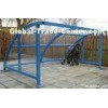 Custom Blue Iron Metal Display Stands Bicycle Rack In Public