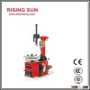 Tilt back automatic tire changing machine for garage