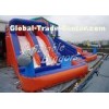 Commercial Red Inflatable Water Slidei Cannons For Adults , EN71 EN14960