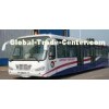 Durable Low Carbon Alloy Steel Body Nice Airport Shuttle Bus With Thermal King AC System