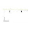 Metal Substantial Magnetic Sign Holders 250mm Aluminium Pipe for Shelf with 2 Hooks