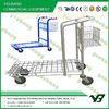 Logistic Storage Steel heavy duty flat cart trolley for warehouse  zinc and plastic coated