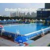 Outdoor inflatable Water Park Metal Frame Swimming Pools blue With SGS EN71