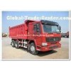 336 HP heavy duty dump truck sand tipper truck middle lifting type 15 m3 tank body