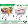 Four Wheeled High Capacity Supermarket Shopping Trolley , retail shopping carts