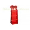 Red Plastic Hook Display Stands Three Rows For Towels Promotion