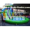 Outdoor Customized Inflatable Water Slide With A Big Pool Durable / UV-Resistance