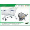 European Style Supermarket personal shopping cart with wheels , Large Capacity