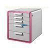 Five Drawers Alumnium File Cabinet / Colored Secure Filing Cabinet For School