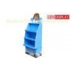 Baby Bottle Cardboard Display Stand With Three Blue Shelves